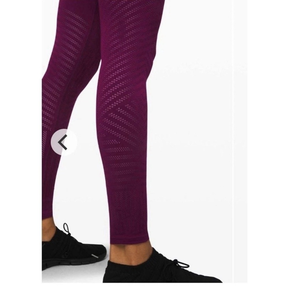 Lululemon Reveal Tight *Mesh Stripes Marvel (W5BU7S) Size 8 fushia